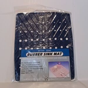 Vintage Better Homes Rubber Sink Protector Mat-Blue-1996-10.75"x12.75"-NEW